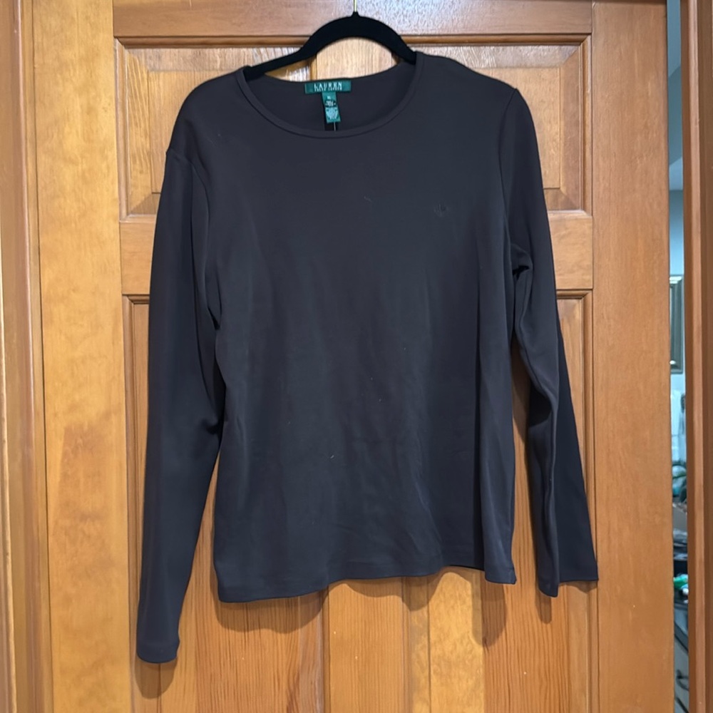 Women’s New with Tag chocolate brown Ralph Lauren extra large long sleeve top